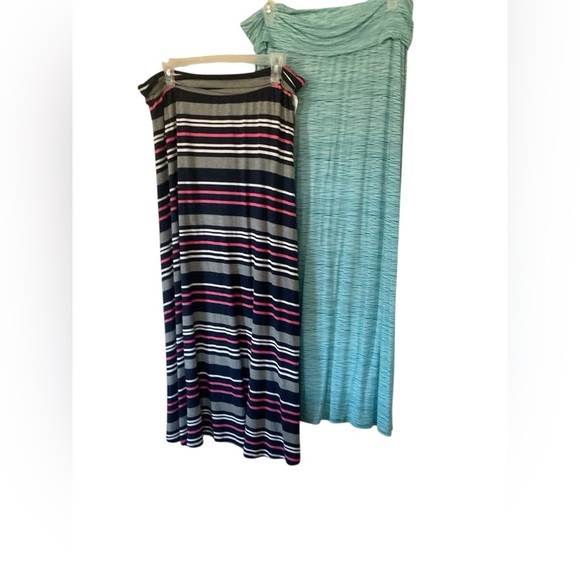 Striped and Solid Maxi skirt - Picture 1 of 1